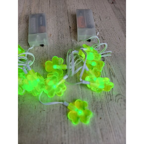 Shamrock mini string light st Patrick day set decor green - Picture 2 of 6